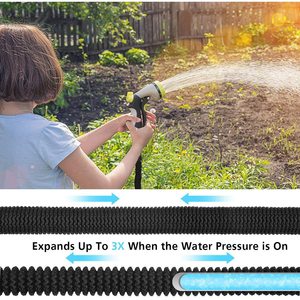 Xinglun Garden Hose <b>With</b> Zinc Alloy Spray Gun 100-150mm Nozzle For Car Wash And Plant Watering - Product Image 3