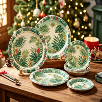Assiettes en papier haut de gamme jetables, design élégant, rondes, pour la maison, les fêtes, les hôtels et les restaurants, livraison gratuite 15