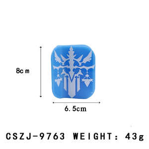 Glow&Brooks INC Pince à cheveux en acétate imprimée UV bleue Libra de 8 cm, design créatif avec logo personnalisé, pince à cheveux pour femmes, vente en gros - Product Image 2