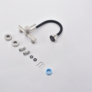 Dual Handle Wall Mounted Kitchen Faucet YQ20023F Flexible Ceramic Valve Modern Style - Product Image 2