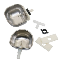 Mangeoire à eau électrique automatique en acier inoxydable, 1 pièce, abreuvoir mamelon de lapin, bol à boire, pour le betail de la ferme, accessoire