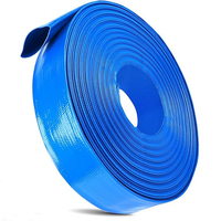 Tuyau plat en PVC 2 "à 6" anti-UV bleu avec raccord rapide pour la décharge d'eau minière d'irrigation de ferme