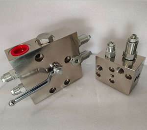 유압 강철/알루미늄 매니폴드 블록 밸브 유무 선택 가능 고성능 카트리지 타입 350바 150L/분 엔지니어링용 - Product Image 5