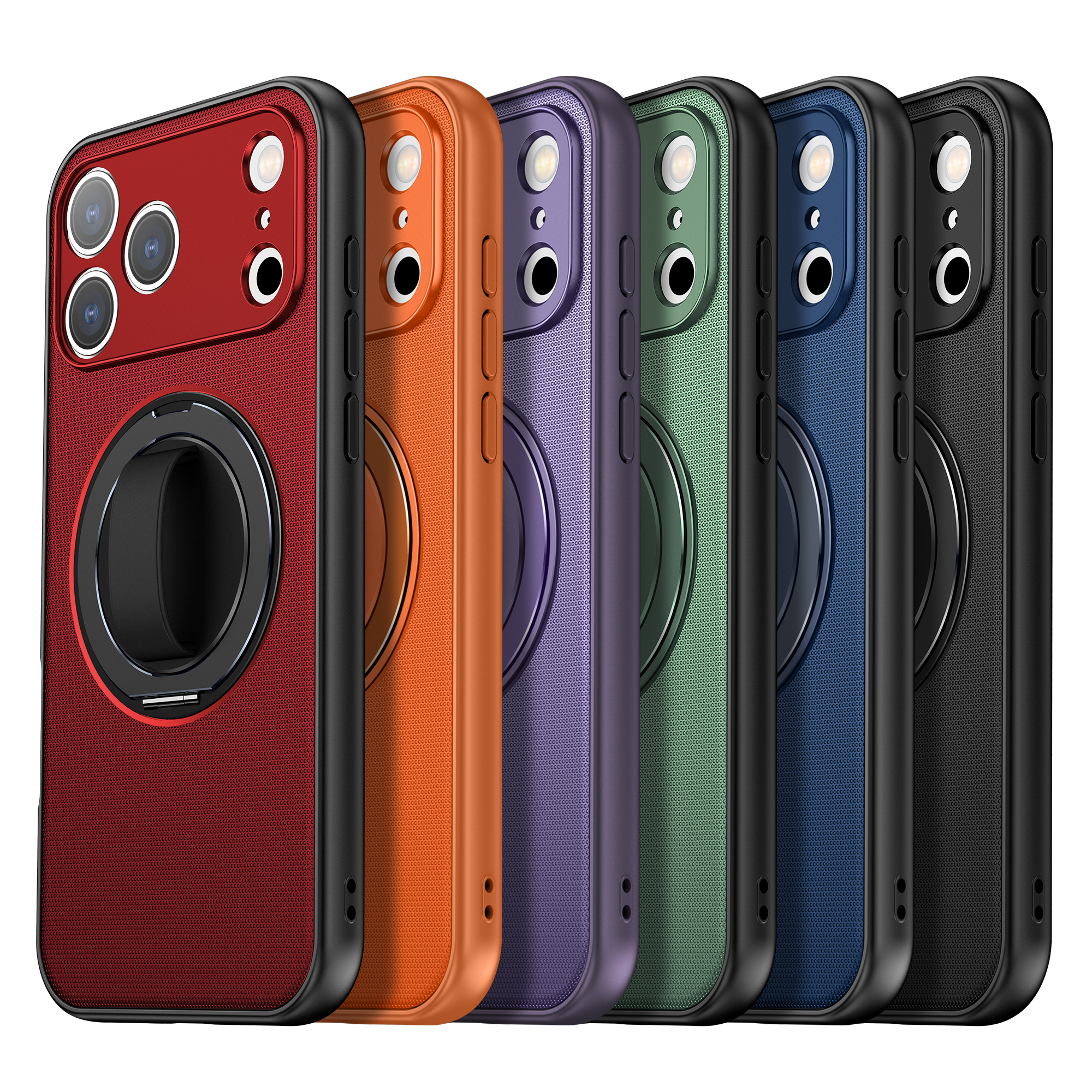 Magnetic <strong>Case</strong> for <strong>iPhone</strong> 18 17 16 Pro Max with 360 Rotating <strong>Finger</strong> Ring Holder Kickstand Shockproof Matte Protective Cover