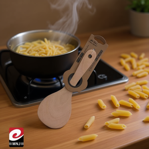 Spatola in Legno Mnj 20Cm per Cucinare Pasta, Utensile da Cucina - Product Image 2