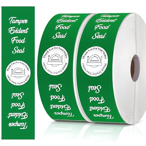 Etiquetas de Seguridad a Prueba de Manipulación ODM para Entrega de Alimentos, Etiquetas de Sello Rojas para Cajas de Pizza, Envases de Bebidas, Cinta de Seguridad para Empaques de Alimentos - Product Image 1