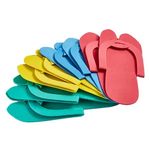Wholesale Light Weight Colorful Unisex Disposable Pedicure Flip Flop Eva Foam Slippers For Nail Beauty Salon