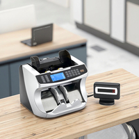 Machine de comptage de billets professionnelle EC900 : Compteur de monnaie portable de qualité bancaire avec trémie de 500 pièces - Trieur de billets multidevises