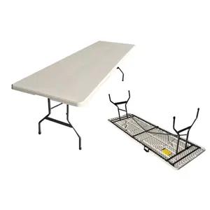 Meuble de cuisine de Camping Portable, Table de salle à manger rectangulaire pliante en plastique Hdpe à vendre
