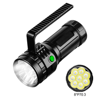 Projecteur LED Haute Puissance 32000mAh USB-C avec Double Ventilateur de Refroidissement, Sangle d'Épaule, Torche d'Urgence pour Pêche Nocturne et Patrouille