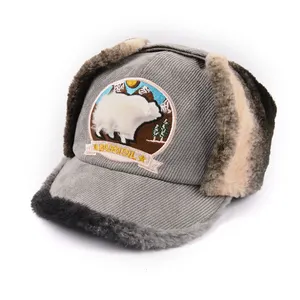 Nga Sherpa Hat Mềm Faux Fur Sherpa Tai Nắp Hat Mùa Đông Trượt Tuyết Trooper Trapper Mùa Đông Mũ
