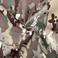Tela de camuflaje Oxford impermeable con forro polar para chaquetas softshell de exterior