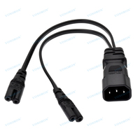 Câble adaptateur secteur IEC320 C14 vers double C7 Y Splitter, 10A 125V IEC 3 pôles mâle vers 2x2Pole femelle Figure 8 Plug