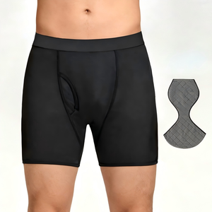 Sous-vêtements imperméables <span class=keywords><strong>pour</strong></span> hommes M-3XL Noir 300ML avec coussin absorbant amovible, boxers <span class=keywords><strong>pour</strong></span> incontinence, caleçons lavables post-chirurgie grande taille - Product Image 4