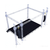 Estructura Modular Portátil de Aleación de Aluminio Negra para Sistema con Diseño de Techo Curvo para Conciertos y Eventos