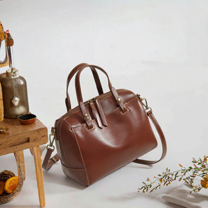 Sac fourre-tout vintage pour femme en cuir véritable avec bandoulière unique, fermeture éclair, grande capacité, sac à bandoulière en polyester couleur bonbon - Product Image 3