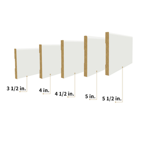 5/8 vào. X 5-1/2 trong. Sàn & trang trí nội thất Trim Trắng primed MDF ván chân tường đúc - Product Image 6