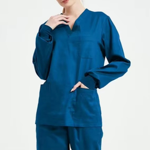 Long Sleeves Hospital Medical <b>Uniforms</b> <b>Scrubs</b> Set Woven Unisex Exquisite Breathable Eco-Friendly Light Comfortable Soft - Product Image 5