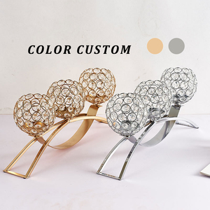 Chandelier Bougeoir Fancy Holder a <strong>Metal</strong> Candlestick Crystal Candle Holders <strong>Lanterns</strong> and Candle Jars for Table Centerpiece - Product Image 4