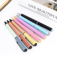 Stylo métallique hexagonal multicolore Morandi, kits noirs à finitions variées, stylo à bille hexagonal torsadé personnalisé en métal