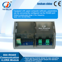 Modul Relay LoRa 4-Kanal RS485 Huaqingjun Daya Tinggi 50A Relay Komunikasi RS485 Modul Nirkabel Dual-mode untuk Otomasi