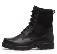 Bottes tactiques en cuir et tissu Oxford de haute qualité, vente en gros d'usine, chaussures tactiques noires, bottes de jungle hautes pour hommes