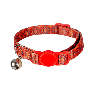 Collares Ajustables para Gatos con Logotipo Personalizado al por Mayor, Color Rojo Naranja - Product Image 2