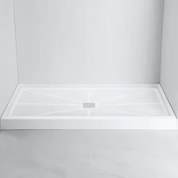 Base de douche en pierre artificielle blanche de haute qualité antidérapante et certifiée CE