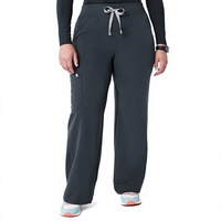 Blouse de travail noire pour femme à col mandarin, manches courtes, poches zippées, en tissu tissé, coupe droite, décontractée, pour l'automne, séchage rapide