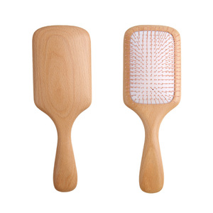 Peigne à coussin d'air en bois de hêtre, grand peigne de massage pour coiffure, pour usage domestique - Product Image 1