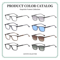 Lunettes de soleil classiques en acétate unisexes, rectangulaires, carrées, avec verres dégradés, style rétro, lunettes de mode