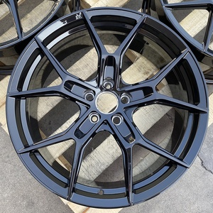 GVICHN 19 20 21 인치 맞춤형 알루미늄 합금 단조 림 5x112 5x120 광택 BMW 아우디에 대한 검은 승용차 바퀴 - Product Image 1