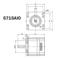 Moteur servo DC à couple élevé 5715AIO 0,48 Nm 50 W avec encodeur et refroidissement naturel pour l'automatisation des articulations robotiques et les systèmes de contrôle de mouvement AGV