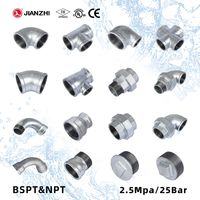 Conexión de Tubería Jianzhi Geothermal FM Iso/-bend Macho/Hembra de Acero Galvanizado y Hierro Maleable de Baja Presión Clase 150