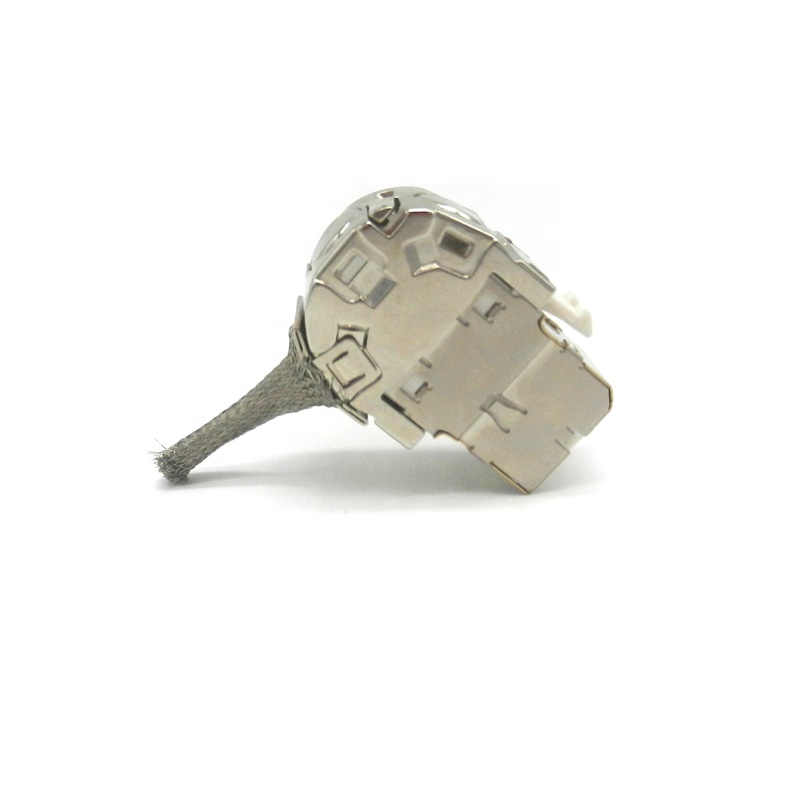 Новый дизайн, цинковый сплав, 10G, 180 градусов, FTP toolless cat 6a, Экранированный cat6a keystone jack rj45