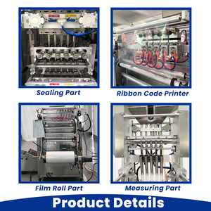Máquina de empaque de sachés de sal y pimienta 5g Ajo-Polvo de chili Granulos Especias Pequeña automática 4 lados sellados - Product Image 4