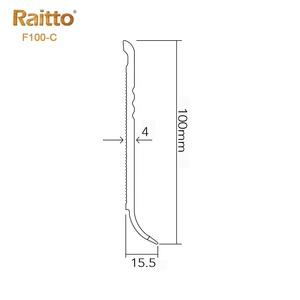 Rodapié de PVC espumado de plástico, marca RAITTO, accesorios para suelo de zócalo de PVC - Product Image 2