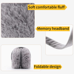 GOLOVEJOY DEZ22 उच्च गुणवत्ता ठंड सर्दियों दिल से कान Muffs कस्टम फैशनेबल ऊन कान गरम कानों को छिपानेवाले हिस्सा - Product Image 4