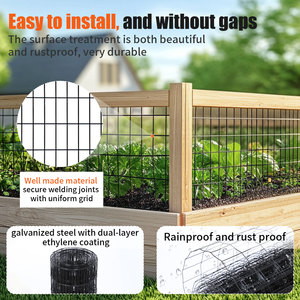 Black PVC Coated 16 Gauge Welded <b>Wire</b> <b>Mesh</b> Fence 2x3 Inch Grid 36 Inch X 50 Ft Roll for Garden Animal Barrier USSANXING Brand - Product Image 5
