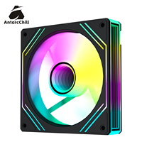 Ventilador de Refrigeración AntarcChill de 120 mm con Espejo Infinito Lateral, ARGB, Alto Flujo de Aire, Rodamiento Hidráulico, para Caja de PC, OEM
