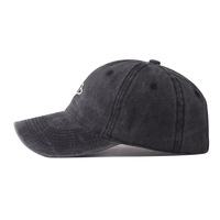 Casquette de baseball unisexe réglable en coton délavé et teint, style vintage, effet vieilli, avec broderie personnalisée, pour le sport