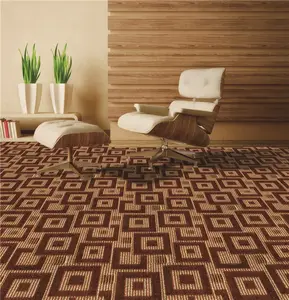 Turkey Machine Made Luxury Grey and Golden Printed Modular Alfombra Living Room Home Decorative Rugs Carpet