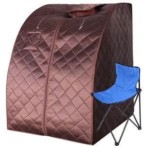 2022 termurah 1 orang spa rumah portabel tenda sauna kursi lipat EMF rendah sauna inframerah untuk dijual