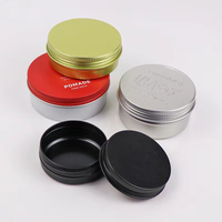 Pot en aluminium métallique rond personnalisé pour shampoing solide, impression couleur intégrale, petit format