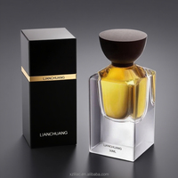 Nouvelles bouteilles de parfum en verre transparent cylindriques de luxe vides de 30 ml, carrées, 100 pièces, contenants cosmétiques rechargeables, emballage en boîte cadeau