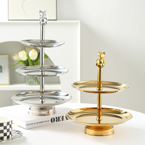 Rak nampan kue multi-lapisan, dudukan tampilan Cupcake Stainless Steel untuk kue pernikahan - Product Image 1