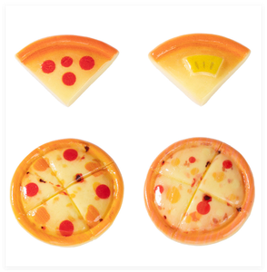 Miniatures maison de poupée artificielle réaliste résine Pizzas tranches charme enfants cuisine jouer magasin d'alimentation fête tendance cadeau jeu 3D jouets - Product Image 5