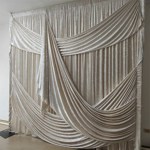 Classic Velvet Curtain <b>Panel</b> Pleated Solid Color Full Light Shading Decoration for Living Room <b>Window</b> Rod Installation - Product Image 3