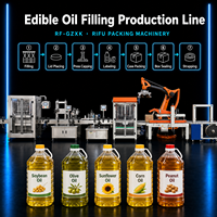Ligne de production automatique de remplissage d'huile alimentaire (palme, olive, soja, tournesol) 600-3500 BPH avec précision de +-0,5%