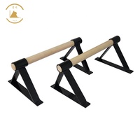 Barres de poussée en bois directes d'usine Parallettes de gymnastique en bois